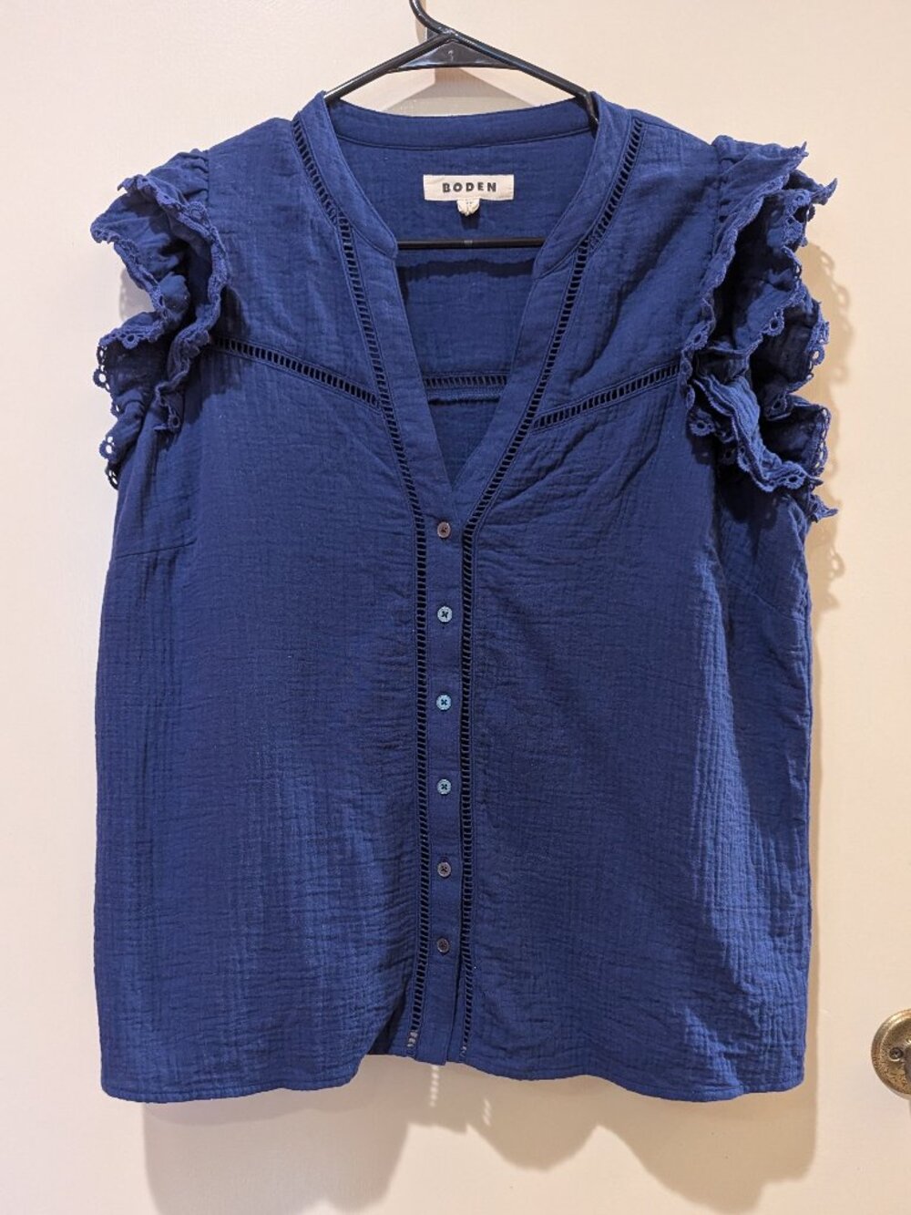 Boden double cloth sleeveless top